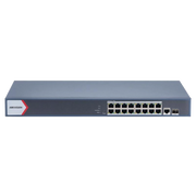 SWITCH GIGABIT POE+ / ADMINISTRABLE / 16 PUERTOS 1000 MBPS POE+ / 1 PUERTO 1000 MBPS DE UPLINK / 1 PUERTO SFP / CONFIGURACIÓN REMOTA DESDE HIK-PARTNERPRO / MODO EXTENDIDO HASTA 300 METROS / 130 WATTS-Networking-HIKVISION-Bsai Seguridad & Controles