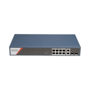 SWITCH GIGABIT POE+ / ADMINISTRABLE / 8 PUERTOS 1000 MBPS POE+(4 PUERTOS POE++ 90 W) / 2 PUERTOS 1000 MBPS DE UPLINK / 2 PUERTOS SFP / CONFIGURACIÓN NUBE HIK-PARTNERPRO / MODO EXTENDIDO HASTA 300 METROS / 130 W-Networking-HIKVISION-DS-3E1512HP-SI-8P2T2F-Bsai Seguridad & Controles