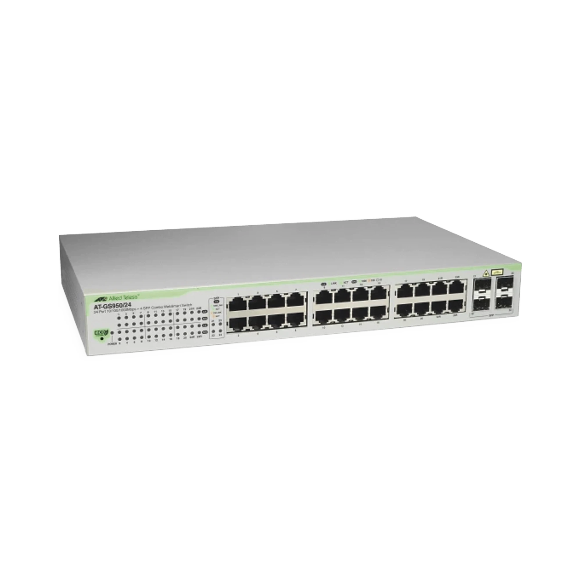SWITCH GIGABIT WEBSMART DE 24 PUERTOS 10/100/1000 MBPS (4 X COMBO) + 4 PUERTOS GIGABIT SFP (COMBO)-Networking-ALLIED TELESIS-Bsai Seguridad & Controles