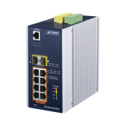 SWITCH INDUSTRIAL ADMINISTRABLE L3 DE 8 PUERTOS GIGABIT POE 802.3BT + 2 PUERTOS SFP, 2 PUERTOS SFP+ (360W)-PoE de Largo Alcance-PLANET-Bsai Seguridad & Controles