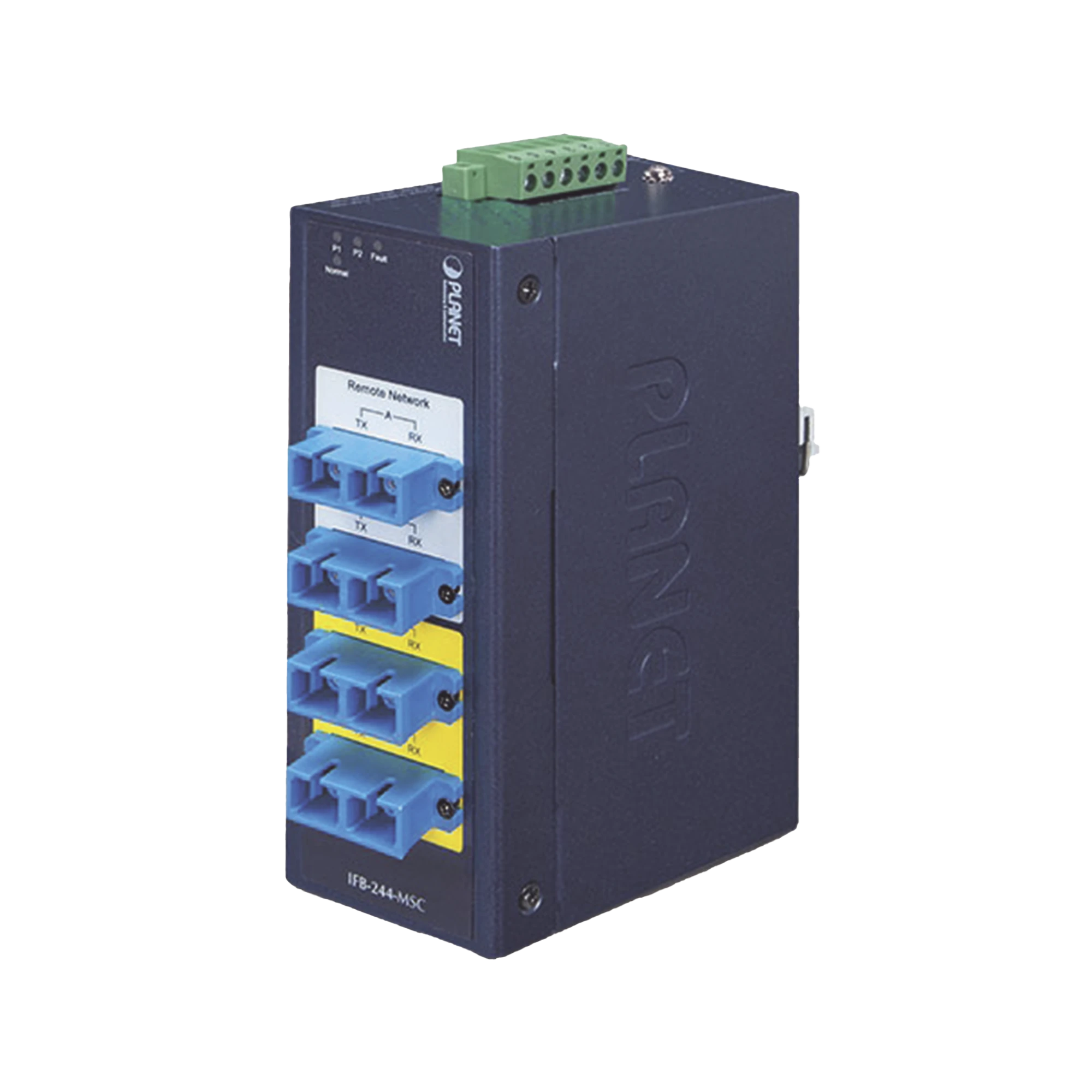 SWITCH INDUSTRIAL BYPASS DE FIBRA OPTICA MULTIMODO CON CONECTOR SC DE 2 CANALES-Networking-PLANET-Bsai Seguridad & Controles