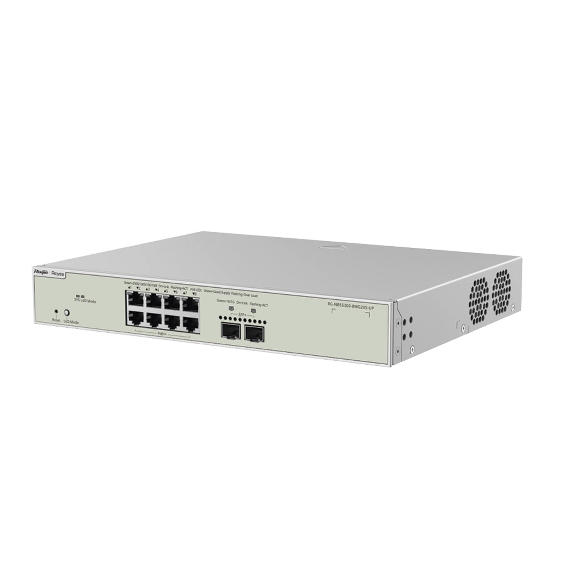 SWITCH MULTI-GIGABIT POE 370W 802.3BT CAPA 3 ADMINISTRABLE CLOUD, DISEÑADO PARA ACCESS POINTS WIFI 6-Networking-RUIJIE-Bsai Seguridad & Controles