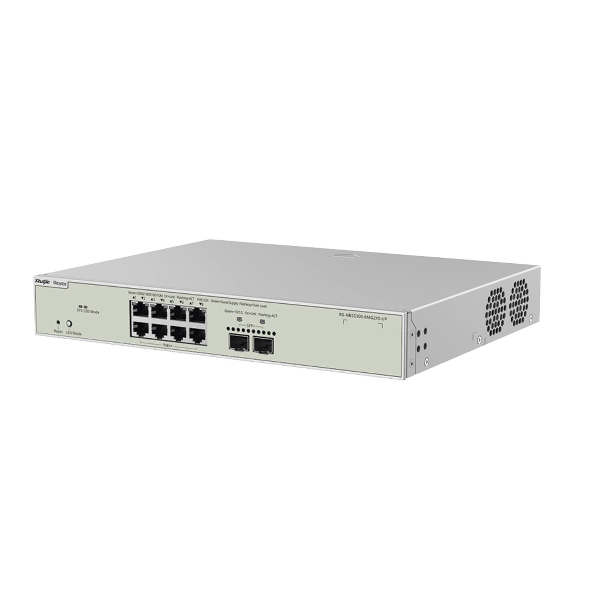 SWITCH MULTI-GIGABIT POE 370W 802.3BT CAPA 3 ADMINISTRABLE CLOUD, DISEÑADO PARA ACCESS POINTS WIFI 6-Networking-RUIJIE-Bsai Seguridad & Controles
