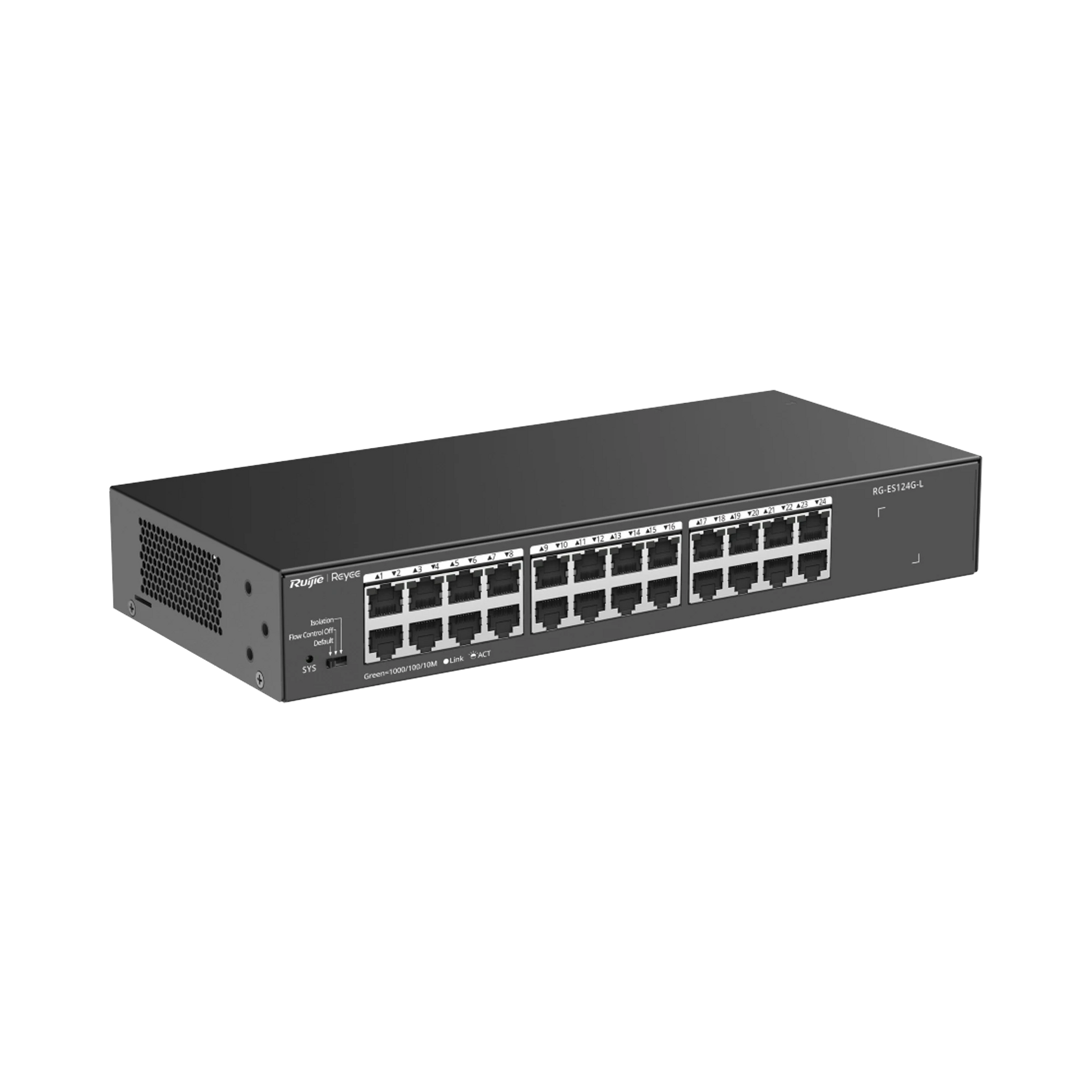 SWITCH NO ADMINISTRABLE, CON 24 PUERTOS 10/100/1000 MBPS, MONITOREABLE EN LA NUBE-Networking-RUIJIE-RG-ES124G-L-Bsai Seguridad & Controles