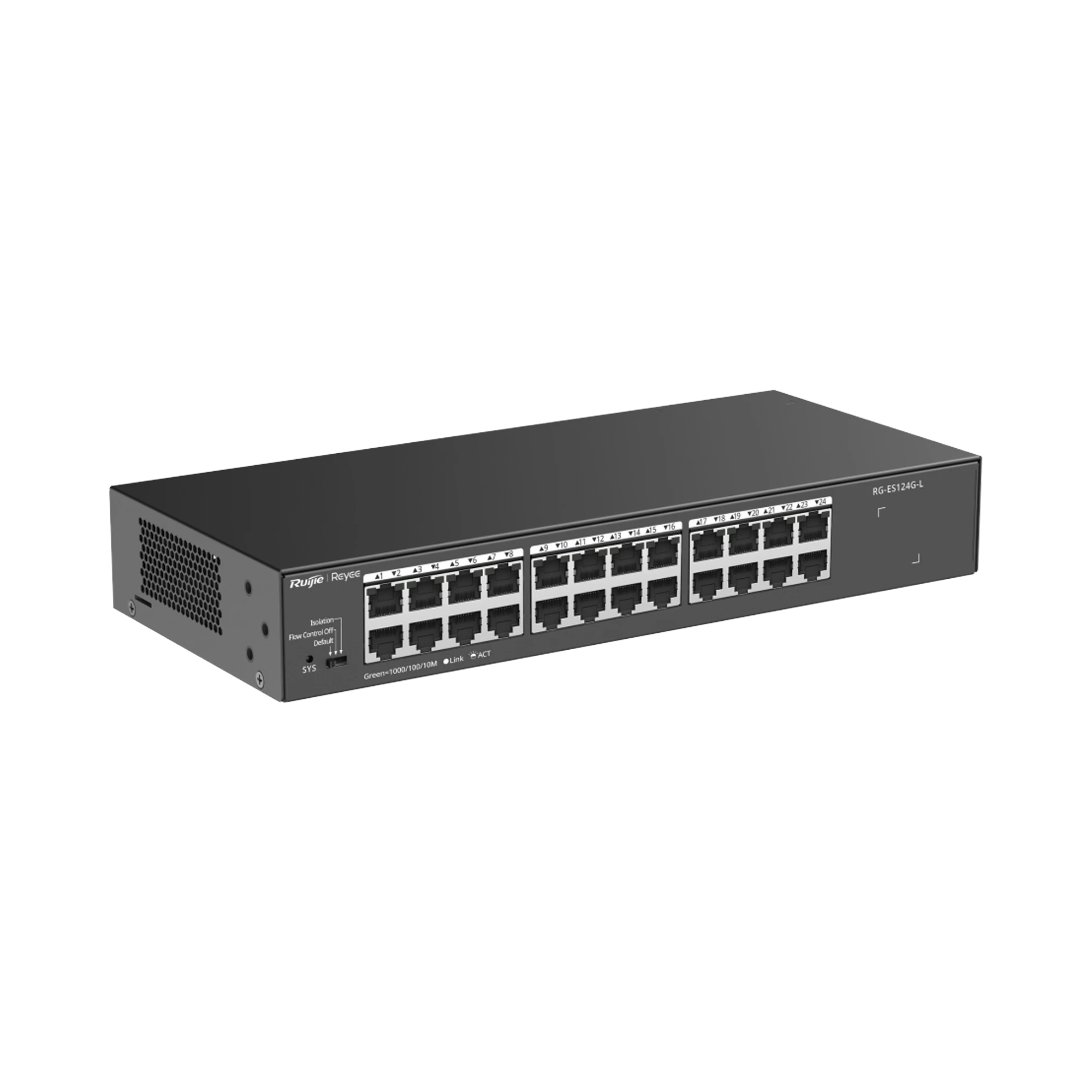 SWITCH NO ADMINISTRABLE, CON 24 PUERTOS 10/100/1000 MBPS, MONITOREABLE EN LA NUBE-Networking-RUIJIE-RG-ES124G-L-Bsai Seguridad & Controles