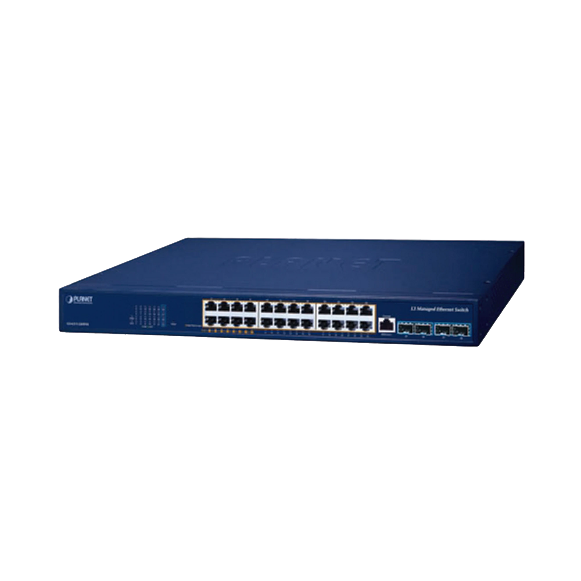 SWITCH POE ADMINISTRABLE CAPA 3, 24 PUERTOS GIGABIT, HASTA 480 W, 8 PUERTOS 802.3BT, 16 PUERTOS 802.3AT, 4 PUERTOS SFP 10G-Networking-PLANET-GS-6311-24HP4X-Bsai Seguridad & Controles