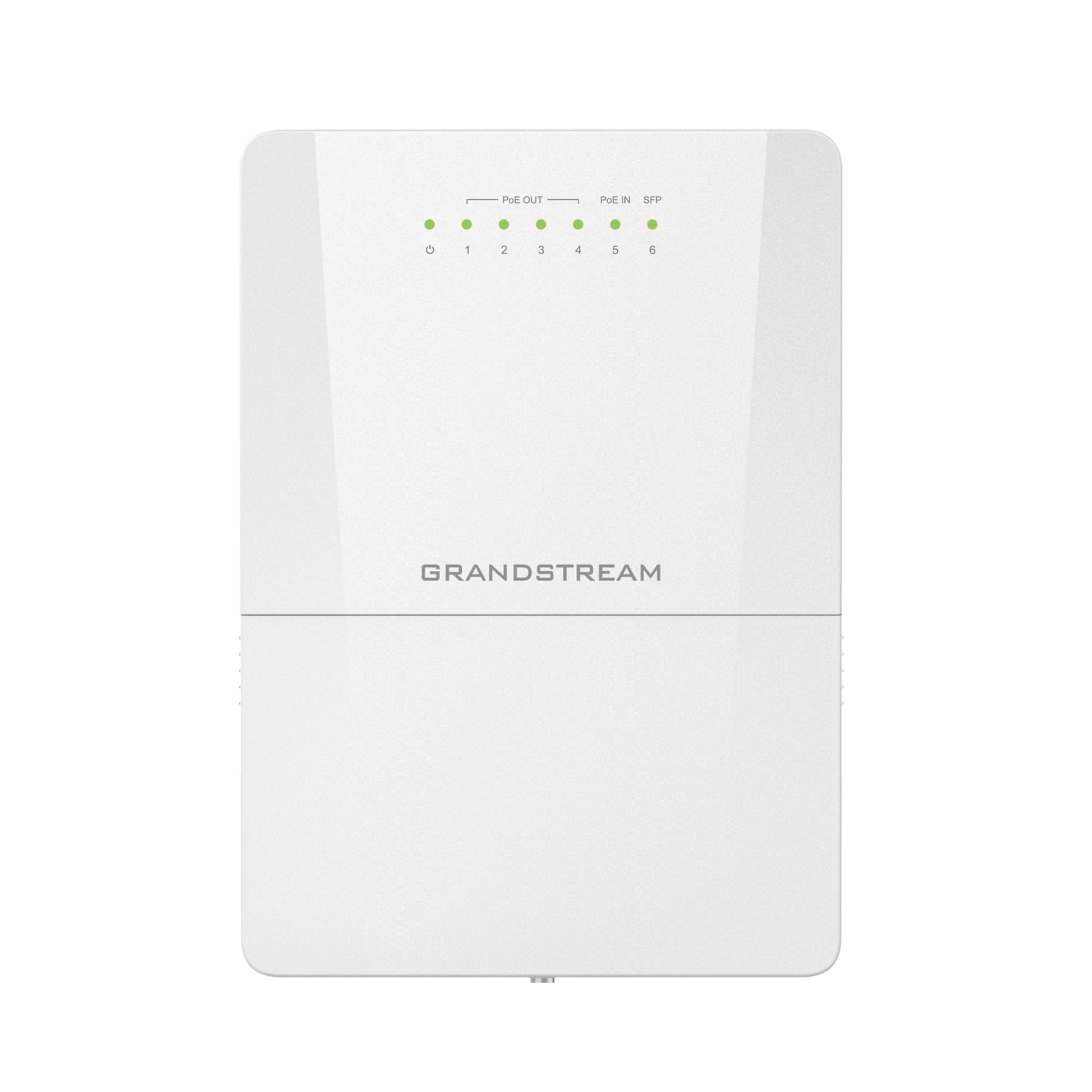 SWITCH POE LITE ADMINISTRABLE PARA EXTERIORES DE 6 PUERTOS (5GE+1SFP) / CLASIFICACIÓN IP66 A PRUEBA DE POLVO Y AGUA-Networking-GRANDSTREAM-GWN7710R-Bsai Seguridad & Controles