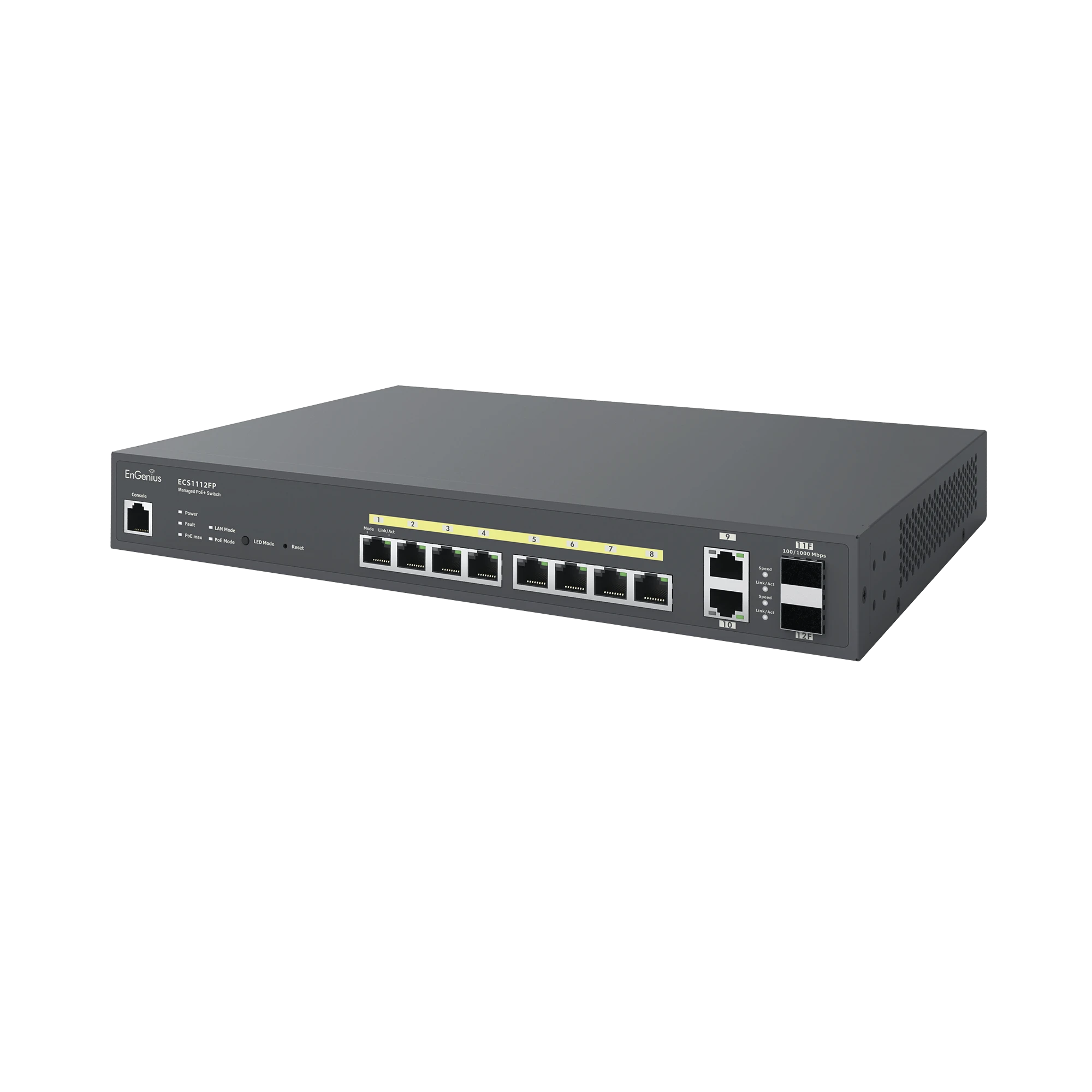SWITCH POE + GIGABIT 130W DE 8 PUERTOS GESTIONADO EN LA NUBE-Switches-ENGENIUS-Bsai Seguridad & Controles