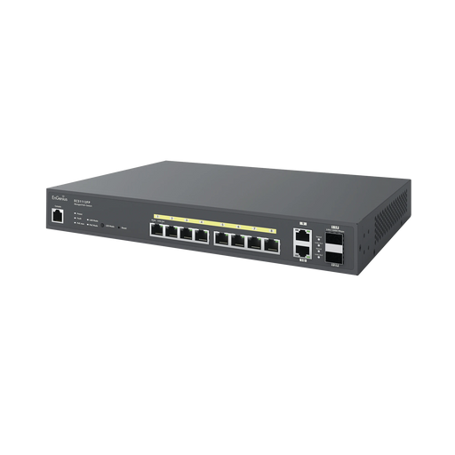 SWITCH POE + GIGABIT 130W DE 8 PUERTOS GESTIONADO EN LA NUBE-Switches-ENGENIUS-ECS1112FP-Bsai Seguridad & Controles