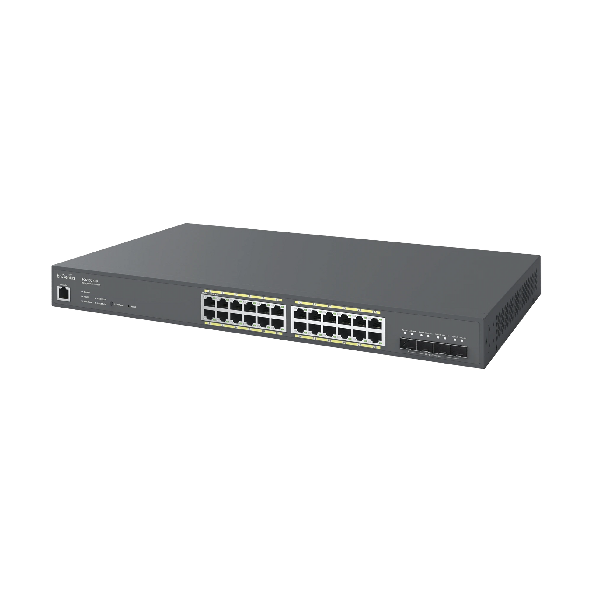 SWITCH POE + GIGABIT 410W DE 24 PUERTOS GESTIONADO EN LA NUBE-Switches-ENGENIUS-Bsai Seguridad & Controles