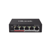 SWITCH POE+ / 4 PUERTOS 10/100 MBPS POE+ (AF / AT) / 1 PUERTO 10/100 MBPS UPLINK / MODO EXTENDIDO HASTA 250 METROS / 35 WATTS-Networking-HILOOK BY HIKVISION-Bsai Seguridad & Controles