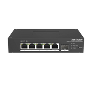 SWITCH POE+ / ADMINISTRABLE / 4 PUERTOS 10/100 MBPS POE+ / 1 PUERTO 1000 MBPS UPLINK / 1 PUERTOS SFP / CONFIGURACIÓN NUBE HIK-PARTNERPRO / MODO EXTENDIDO HASTA 300 METROS / 60 WATTS-Networking-HIKVISION-DS-3T1306P-SI/HS-Bsai Seguridad & Controles