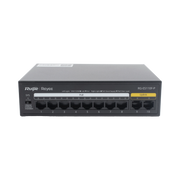 SWITCH POE+ CON 10 PUERTOS 10/100 MBPS / 110 W / CARCASA DE ACERO / NO ADMINISTRABLE-Networking-RUIJIE-RG-ES110F-P-Bsai Seguridad & Controles