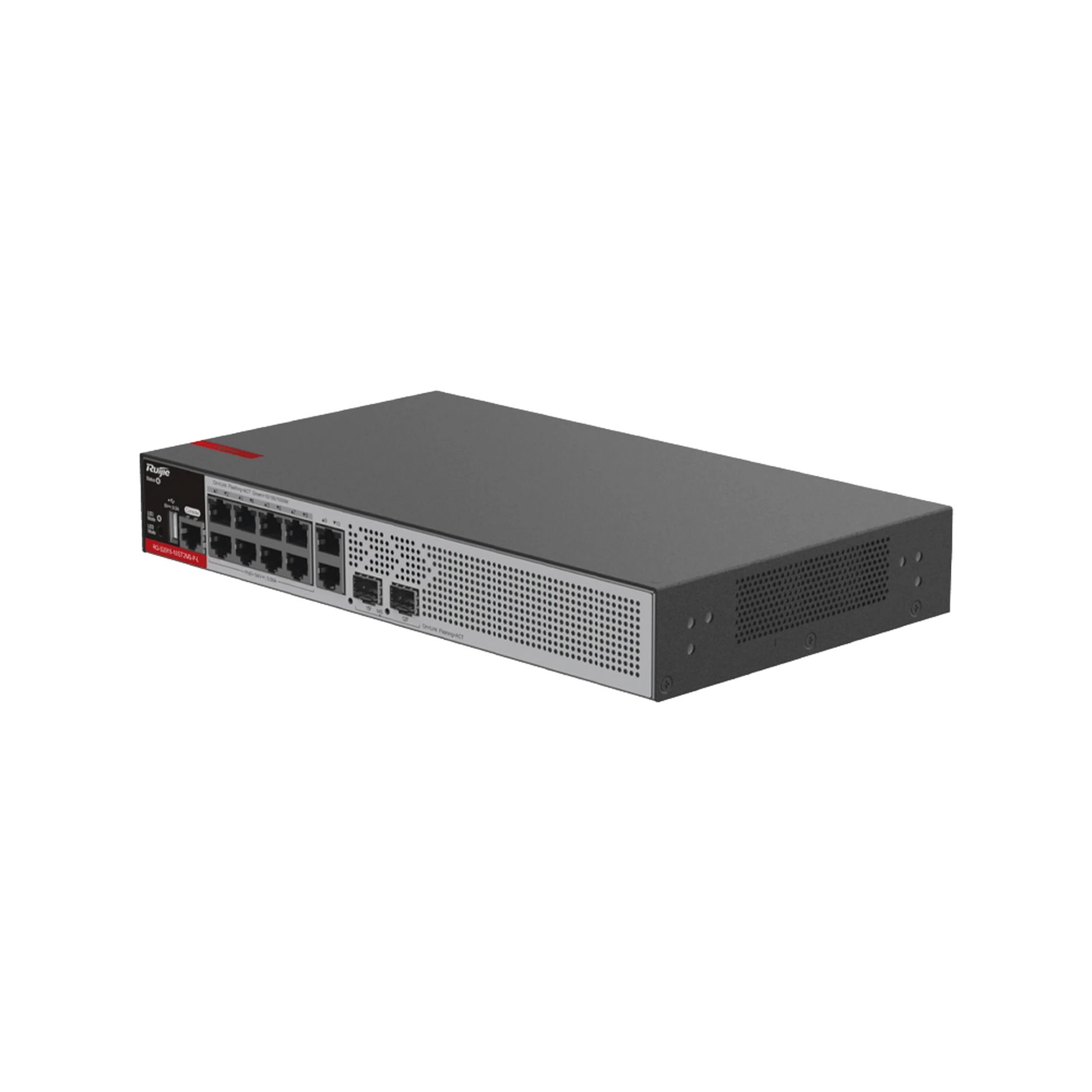 SWITCH POE+ EMPRESARIAL 125 WATTS, ADMINISTRABLE L2+, 8 PUERTOS POE GIGABIT , 2 PUERTOS UPLINK GIGABIT Y 2 PUERTOS UPLINK SFP 2.5G-Networking-RUIJIE-RG-S2915-10GT2MS-P-L-Bsai Seguridad & Controles