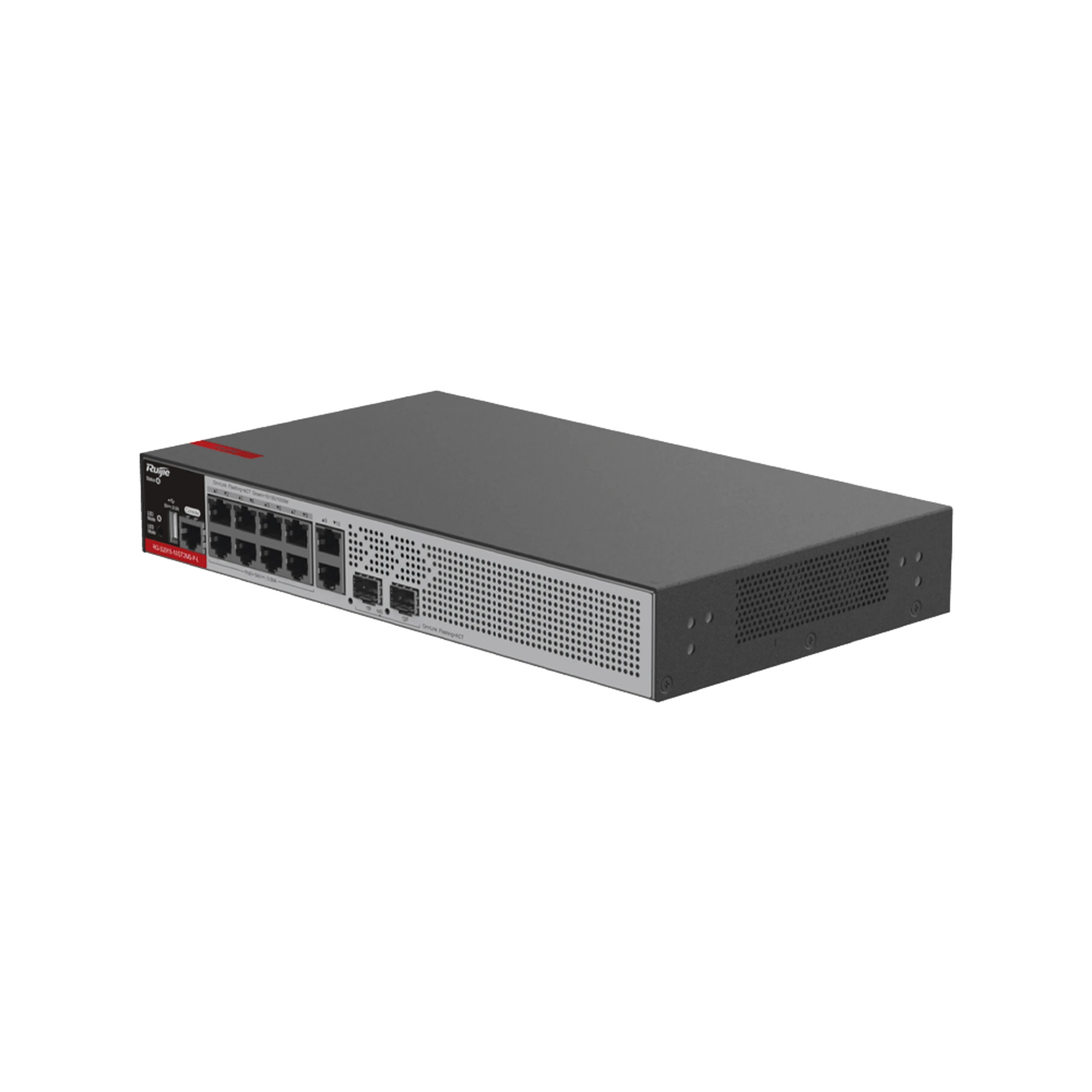 SWITCH POE+ EMPRESARIAL 125 WATTS, ADMINISTRABLE L2+, 8 PUERTOS POE GIGABIT , 2 PUERTOS UPLINK GIGABIT Y 2 PUERTOS UPLINK SFP 2.5G-Networking-RUIJIE-RG-S2915-10GT2MS-P-L-Bsai Seguridad & Controles