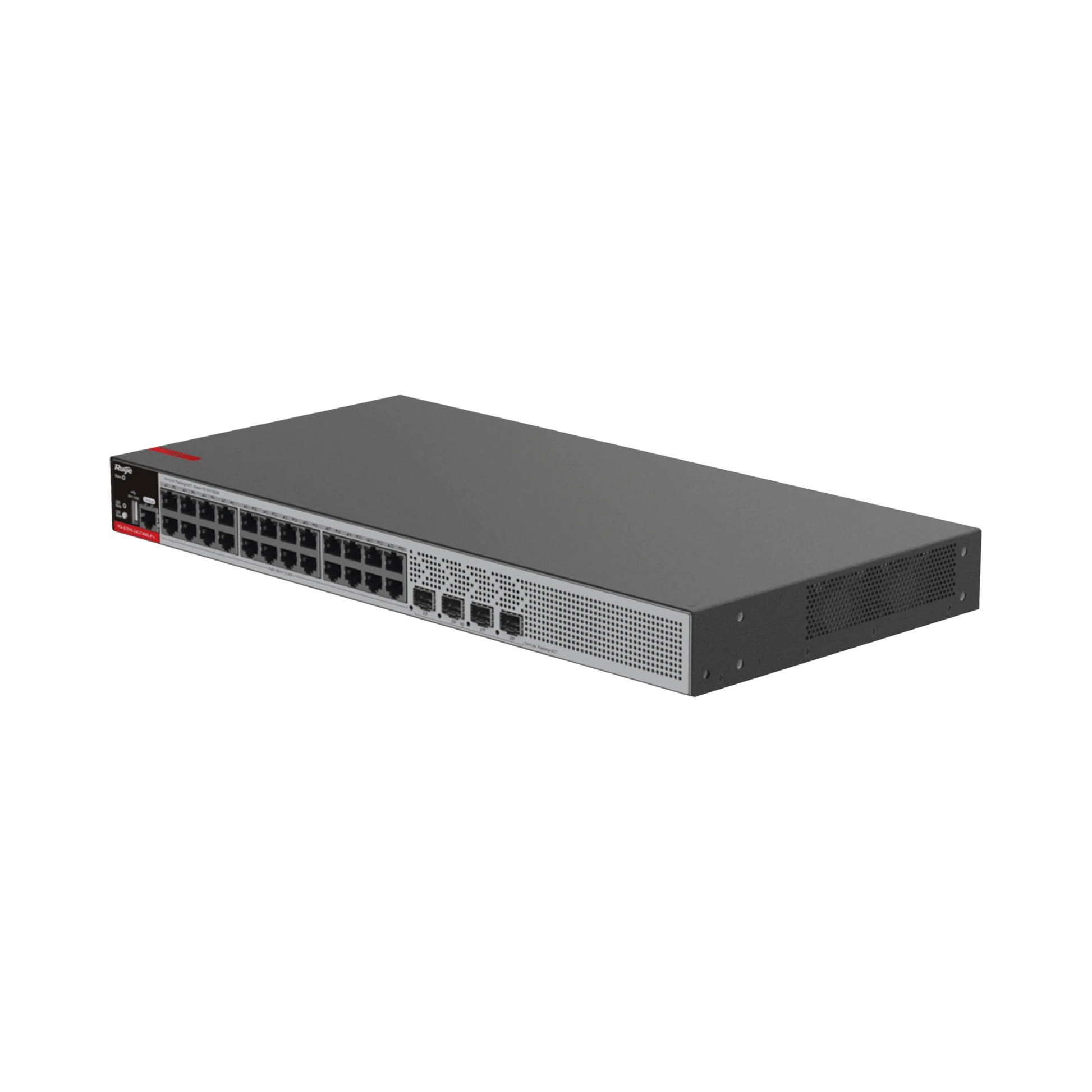 SWITCH POE+ EMPRESARIAL 370 WATTS, ADMINISTRABLE L2+, 24 PUERTOS GIGABIT Y 4 PUERTOS UPLINK SFP 2.5G-Networking-RUIJIE-Bsai Seguridad & Controles