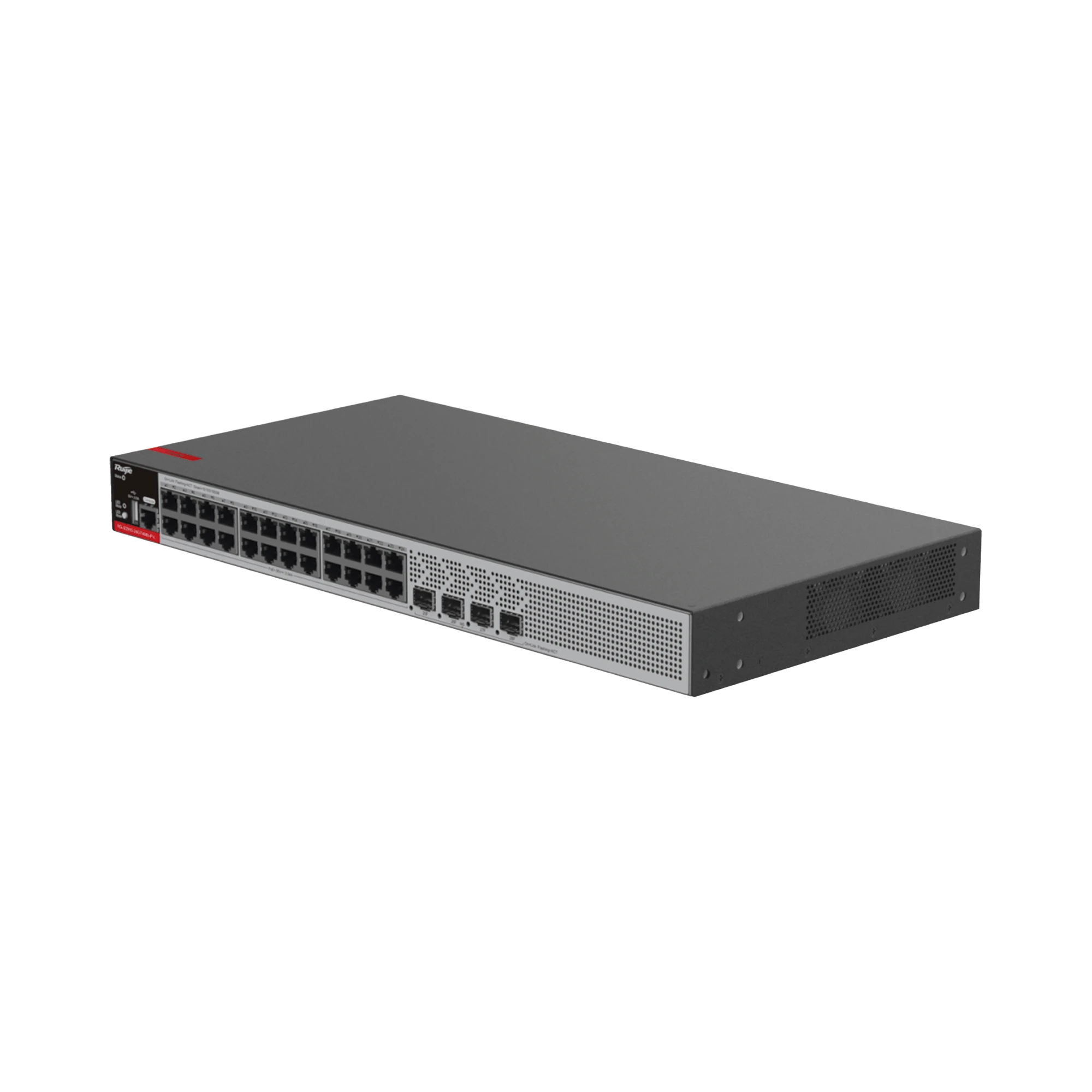 SWITCH POE+ EMPRESARIAL 370 WATTS, ADMINISTRABLE L2+, 24 PUERTOS GIGABIT Y 4 PUERTOS UPLINK SFP 2.5G-Networking-RUIJIE-Bsai Seguridad & Controles