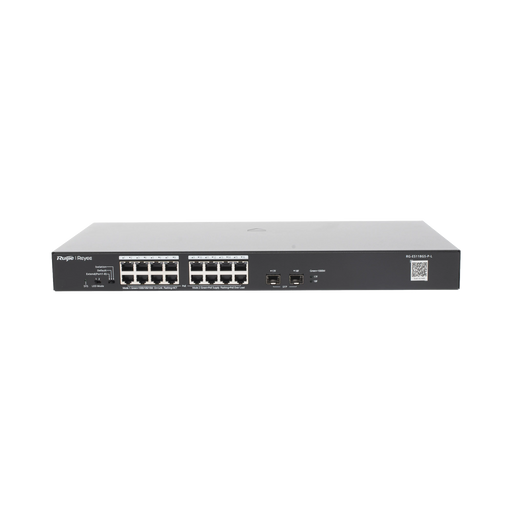 SWITCH POE+ NO ADMINISTRABLE CON 18PUERTOS GIGABIT Y 2 UPLINKS GIGABIT-Networking-RUIJIE-RG-ES118GS-P-L-Bsai Seguridad & Controles