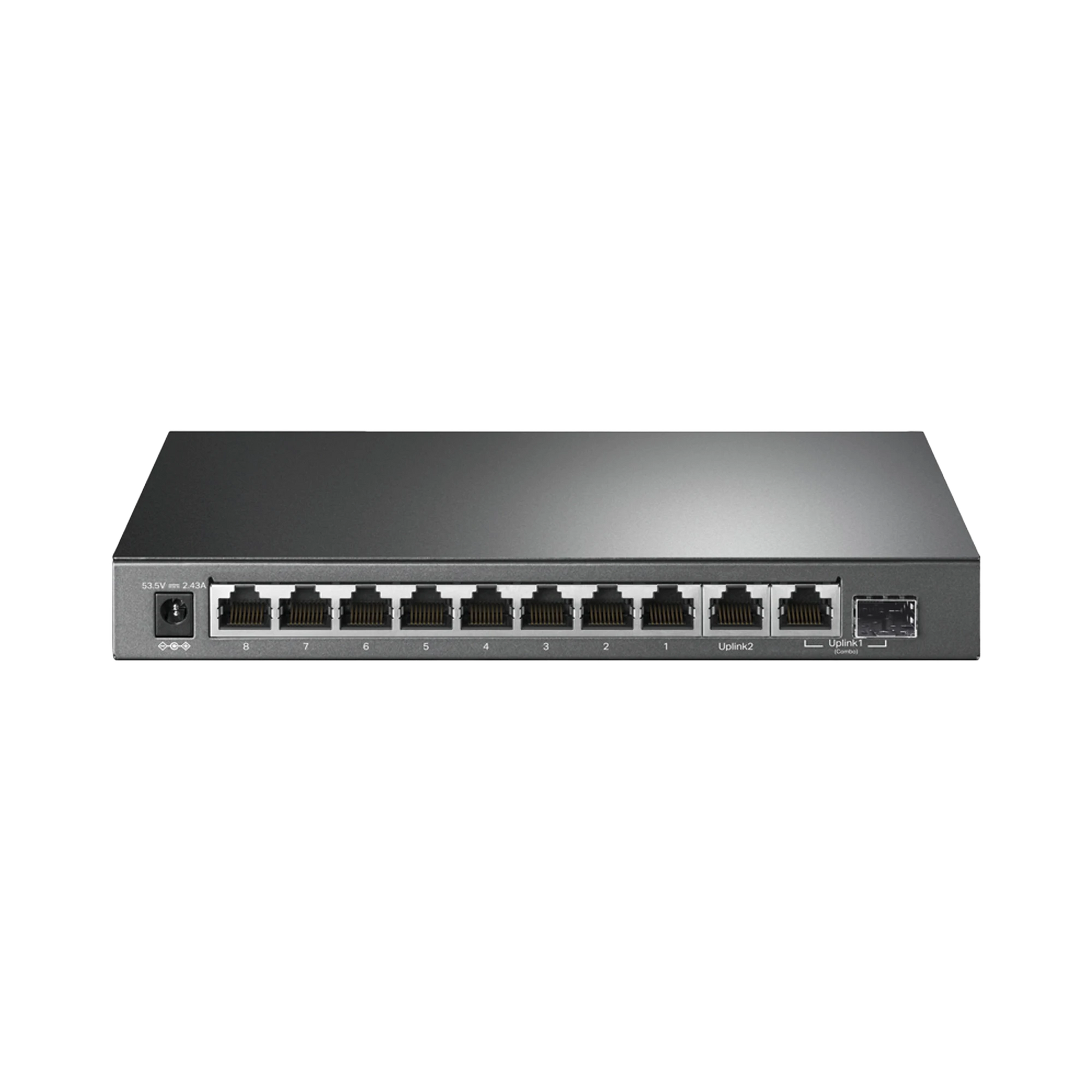 SWITCH POE+ NO ADMINISTRABLE DE ESCRITORIO 10 PUERTOS / 8 PUERTOS 10/100/1000 MBPS POE AF/AT INTELIGIENTE / PRESUPUESTO 123 W / MODO EXTENDIDO HASTA 250 METROS-Networking-TP-LINK-Bsai Seguridad & Controles