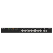 SWITCH POE+ NO ADMINISTRABLE IDEAL PARA CCTV, 24 PUERTOS 10/100 Y2 UPLINKS GIGABIT, CARCASA METÁLICA-Networking-RUIJIE-RG-ES126FGS-LP-Bsai Seguridad & Controles