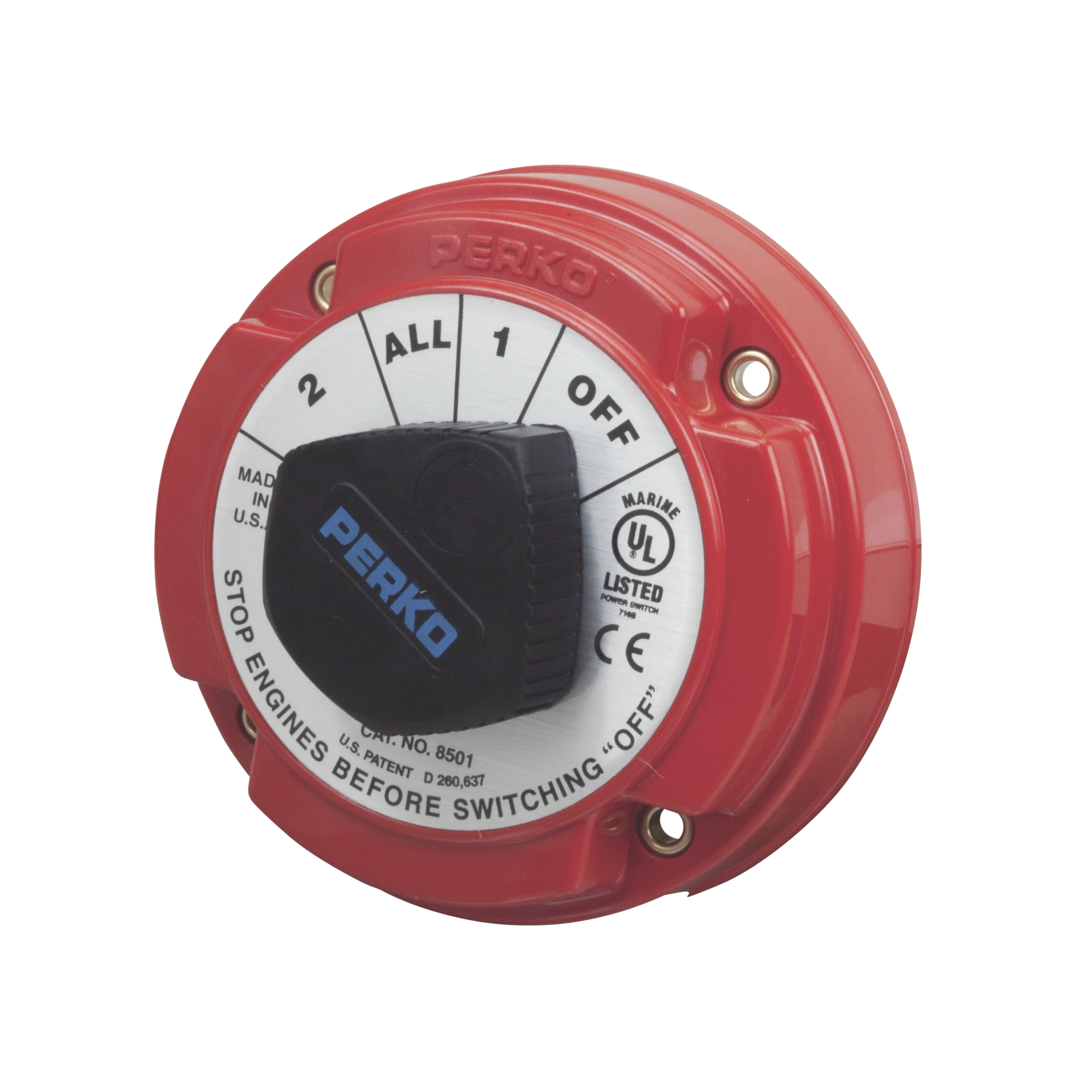 SWITCH SELECTOR DE BATERÍA DE SERVICIO MEDIANO, PARA SISTEMAS ELÉCTRICOS MARINOS-Soluciones Marinas-PERKO-Bsai Seguridad & Controles