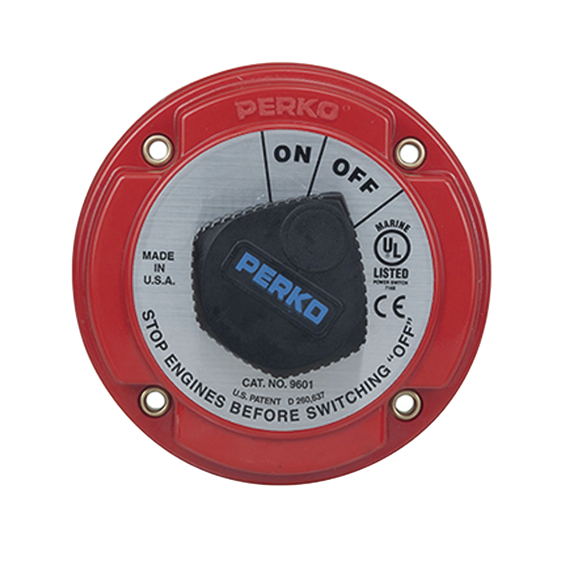 SWITCH SELECTOR DE BATERÍA ON / OFF DE SERVICIO MEDIANO, PARA SISTEMAS ELÉCTRICOS MARINOS-Soluciones Marinas-PERKO-Bsai Seguridad & Controles