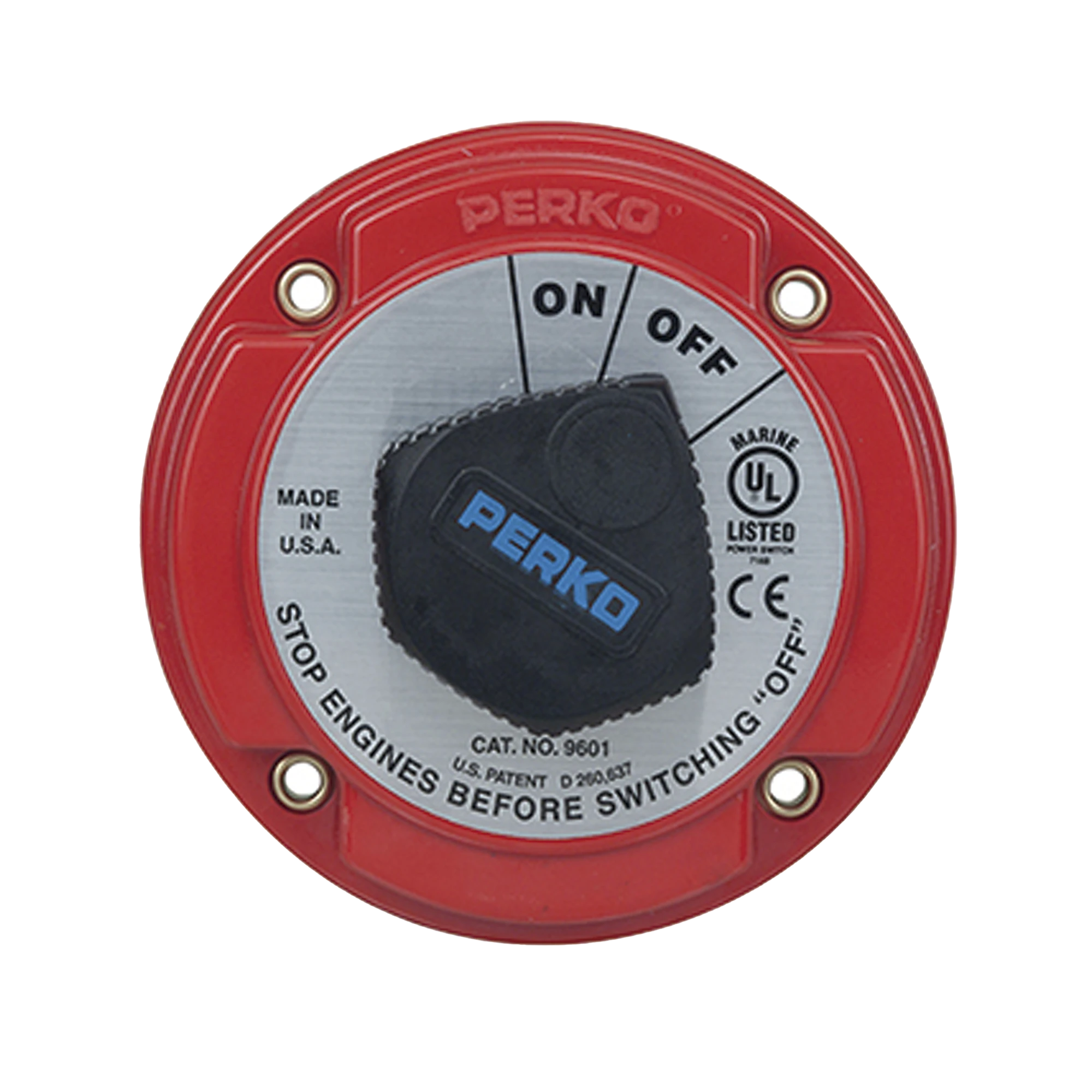 SWITCH SELECTOR DE BATERÍA ON / OFF DE SERVICIO MEDIANO, PARA SISTEMAS ELÉCTRICOS MARINOS-Soluciones Marinas-PERKO-Bsai Seguridad & Controles