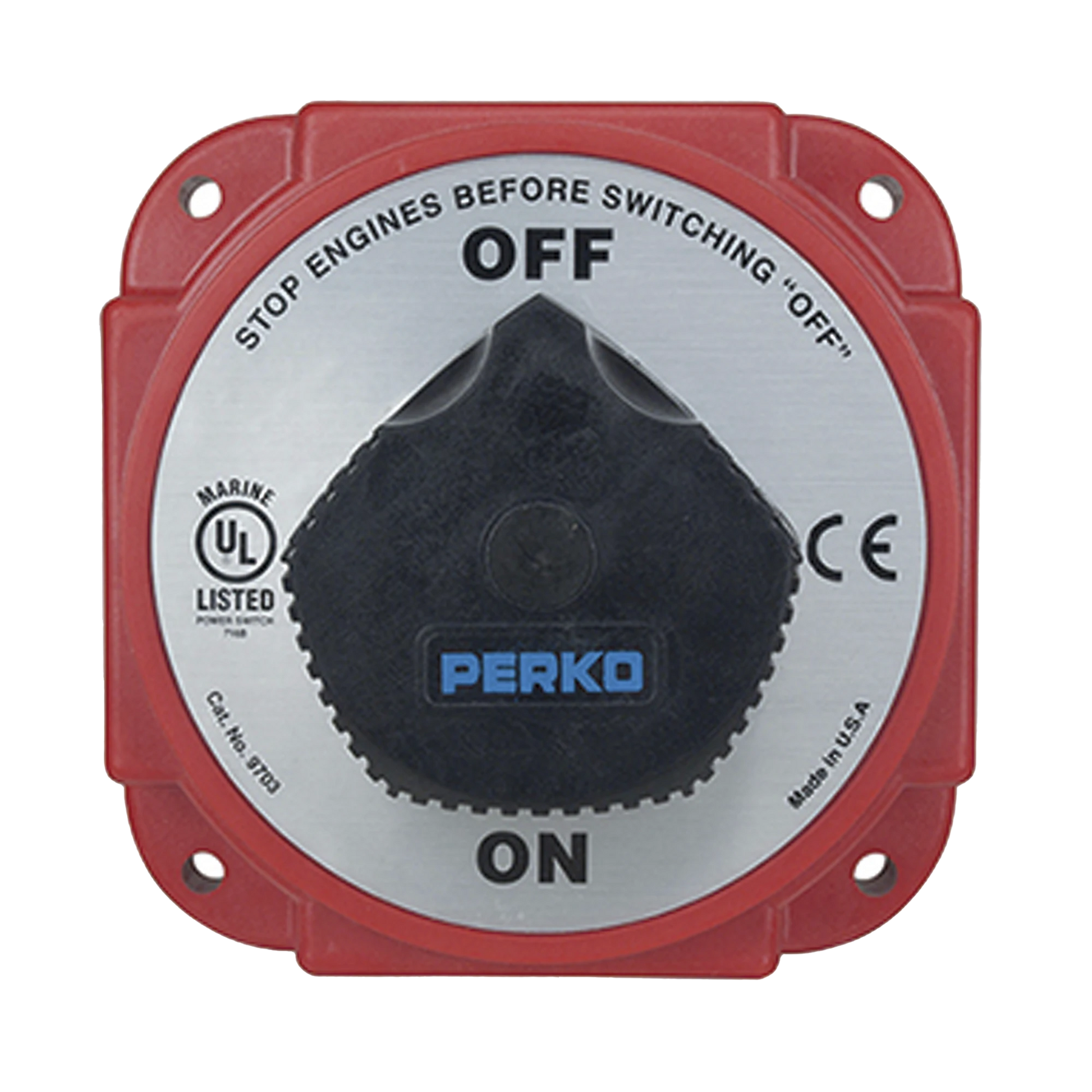 SWITCH SELECTOR DE BATERÍA Y ALTERNADOR ON / OFF DE SERVICIO PESADO, PARA SISTEMAS ELÉCTRICOS MARINOS-Soluciones Marinas-PERKO-Bsai Seguridad & Controles