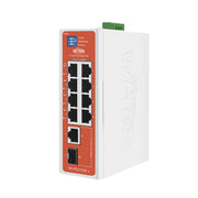 SWITCH SEMI-INDUSTRIAL / NO ADMINISTRABLE / 8 PUERTOS 10/100 POE AF/AT/BT / 1 PUERTO GIGABIT RJ45 UPLINK / 1 PUERTO SFP UPLINK / PRESUPUESTO POE 110 WATTS /-Networking-WI-TEK-Bsai Seguridad & Controles