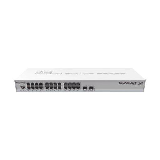 SWITCH SISTEMA OPERATIVO DUAL 24 PUERTOS GIGABIT ETHERNET Y 2 PUERTOS SFP+-Switches-MIKROTIK-CRS326-24G-2S+RM-Bsai Seguridad & Controles