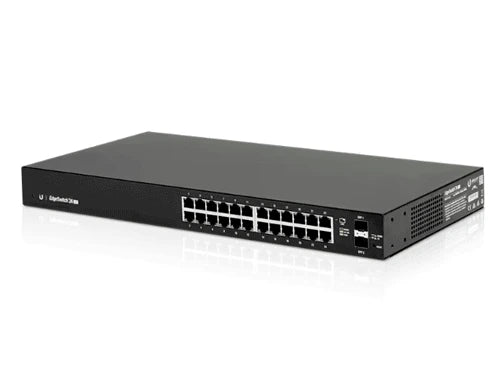 UBIQUITI ES-24-LITE - EDGE SWITCH GIGABIT / 24 PUERTOS GIGABIT ETHERNET / ADMINISTRABLE CAPA 2 / 2 PUERTOS SFP / SWITCHING 52 GBPS-Switches-UBIQUITI-Bsai Seguridad & Controles