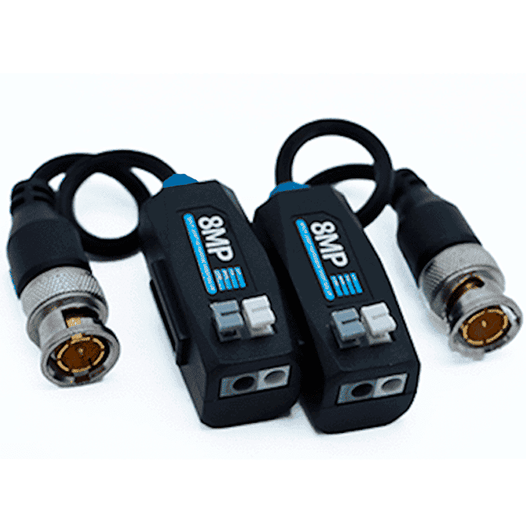 SAXXON SXCF800 - PAR DE TRANSCEPTORES PASIVOS 4K / BOTÓNES PUSH / 8MP ( 4K ) HASTA 200 METROS / 1080P HASTA 250 METROS / SOPORTA HDCVI / AHD / TVI / CBVS / FÁCIL CONEXIÓN-Transceptores-SAXXON-Bsai Seguridad & Controles