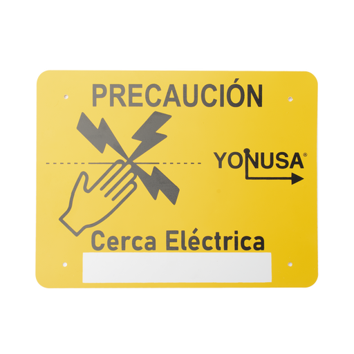 LETRERO DE PRECAUCION PARA CERCAS ELECTRIFICADAS (21.8 X 17 CM)-Cercas Eléctricas-YONUSA-SYSLETV2-Bsai Seguridad & Controles