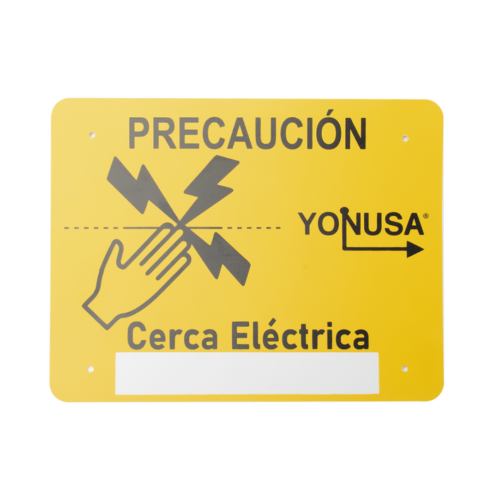 LETRERO DE PRECAUCION PARA CERCAS ELECTRIFICADAS (21.8 X 17 CM)-Cercas Eléctricas-YONUSA-SYSLETV2-Bsai Seguridad & Controles