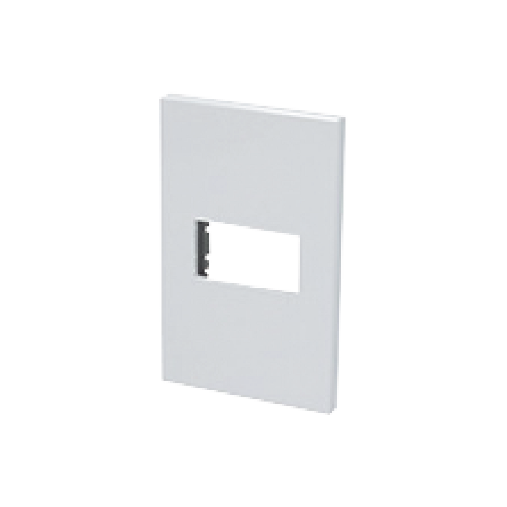 PLACA DE POLICARBONATO CON BASE DE ACERO PARA 1 MÓDULO 1/3 COLOR BLANCO.-Área Eléctrica-SURTEK-Bsai Seguridad & Controles