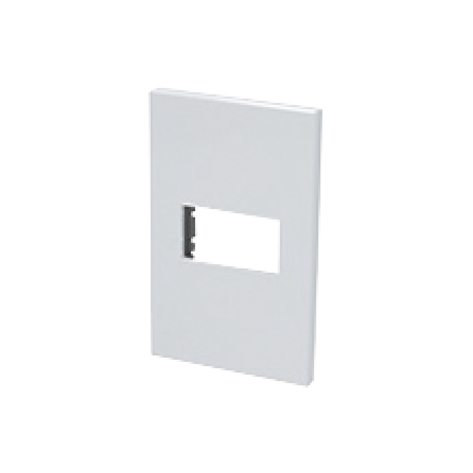 PLACA DE POLICARBONATO CON BASE DE ACERO PARA 1 MÓDULO 1/3 COLOR BLANCO.-Área Eléctrica-SURTEK-Bsai Seguridad & Controles