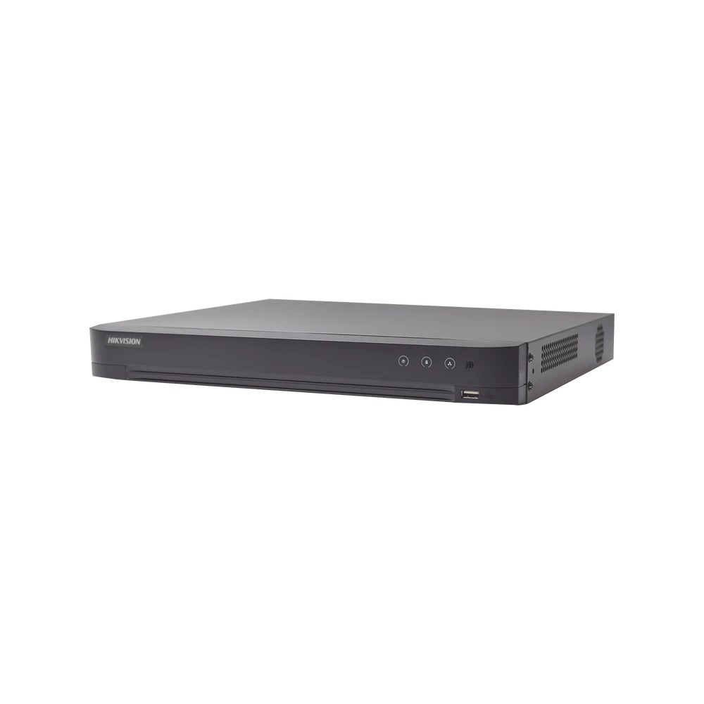 DVR 4 Canales TurboHD + 4 Canales IP / 8 Megapixel (4K) / Acusense (Evita Falsas Alarmas) / Audio por Coaxitron / 1 Bahía de Disco Duro / 4 Entradas de Alarma / 1 Salida de Alarma / Detección de Rostros / H.265+ / Salida de Video en Full HD-Dvrs-HIKVISION-Bsai Seguridad & Controles