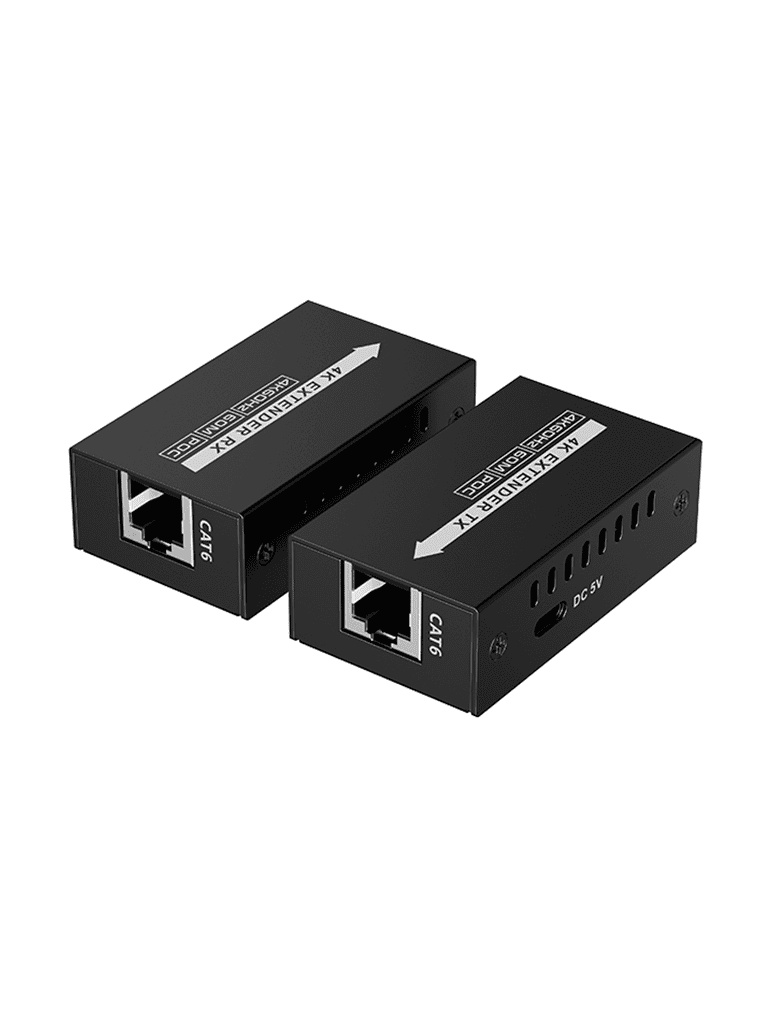 SAXXON LKV410P- KIT MINI EXTENSOR HDMI/ CABLE UTP RECOMENDADO CAT 6/ 6A/ 60 METROS / RESOLUCION 4K@60HZ/ POC/ SE ENERGIZA SOLAMENTE EL TRANSMISOR-Extensores 4k / HD-SAXXON-Bsai Seguridad & Controles