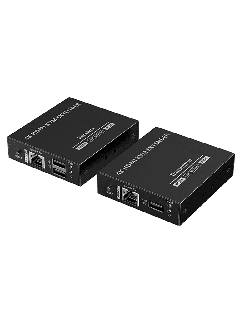 SAXXON LKV565KVM-P - KIT EXTENSOR HDMI DE 2 PUERTOS/ HASTA 70 METROS CON CABLE CAT6/ 6A/ 7/ RESOLUCION 4K @ 60HZ/ POC/ TRANSMISOR IR/ PLUG AND PLAY/ SOPORTA HDR/ CERO LATENCIA/ SOLO SE ENERGIZA EL TRANSMISOR-Extensores 4k / HD-SAXXON-Bsai Seguridad & Controles