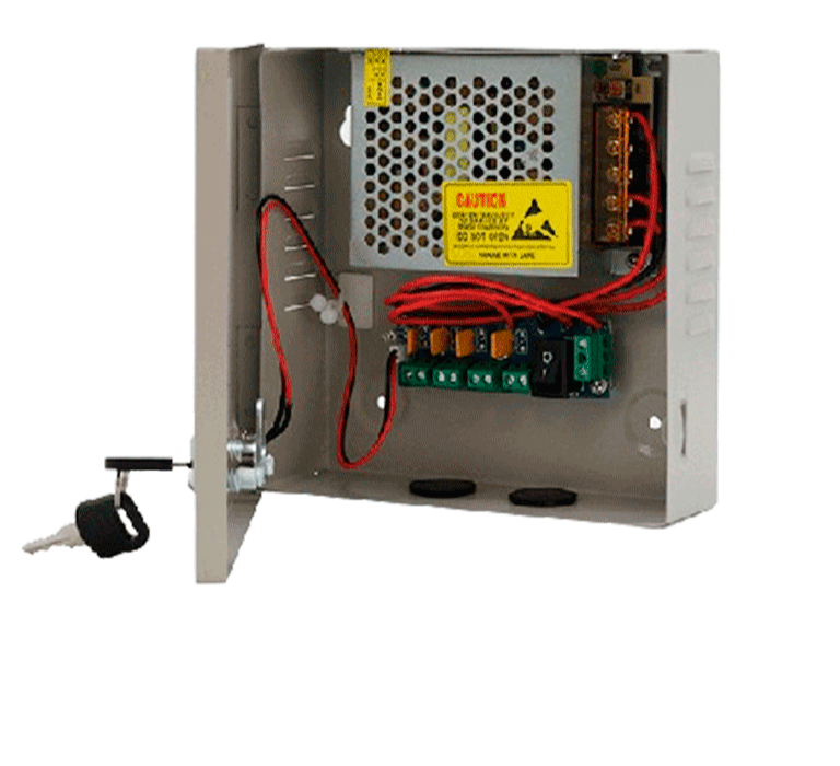 SAXXON SX5A4CH - FUENTE DE PODER PROFESIONAL 12 VCD / 5 AMPERES / 4 CANALES / 1.1 AMPERES POR CANAL / PROTECCIÓN CONTRA SOBRECARGAS / LED INDICADOR DE FUNCIONAMIENTO-Fuentes con Distribuidor-SAXXON-Bsai Seguridad & Controles