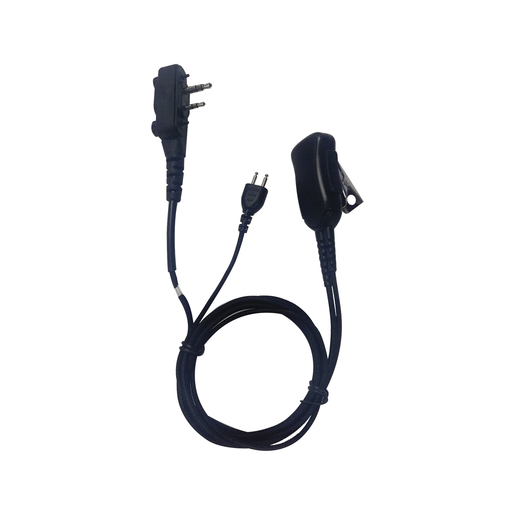 MICRÓFONO AUDÍFONO DE 1 CABLE DE FIBRA TRENZADA CON SISTEMA SNAP PARA RADIOS ICOM IC-F4003/4013/2000/4021/4031/4210/4230/IC-F14/3021/3013/3103/3003/1000/2000/S/T (CON TORNILLOS)-Accesorios para ICOM-PRYME-Bsai Seguridad & Controles