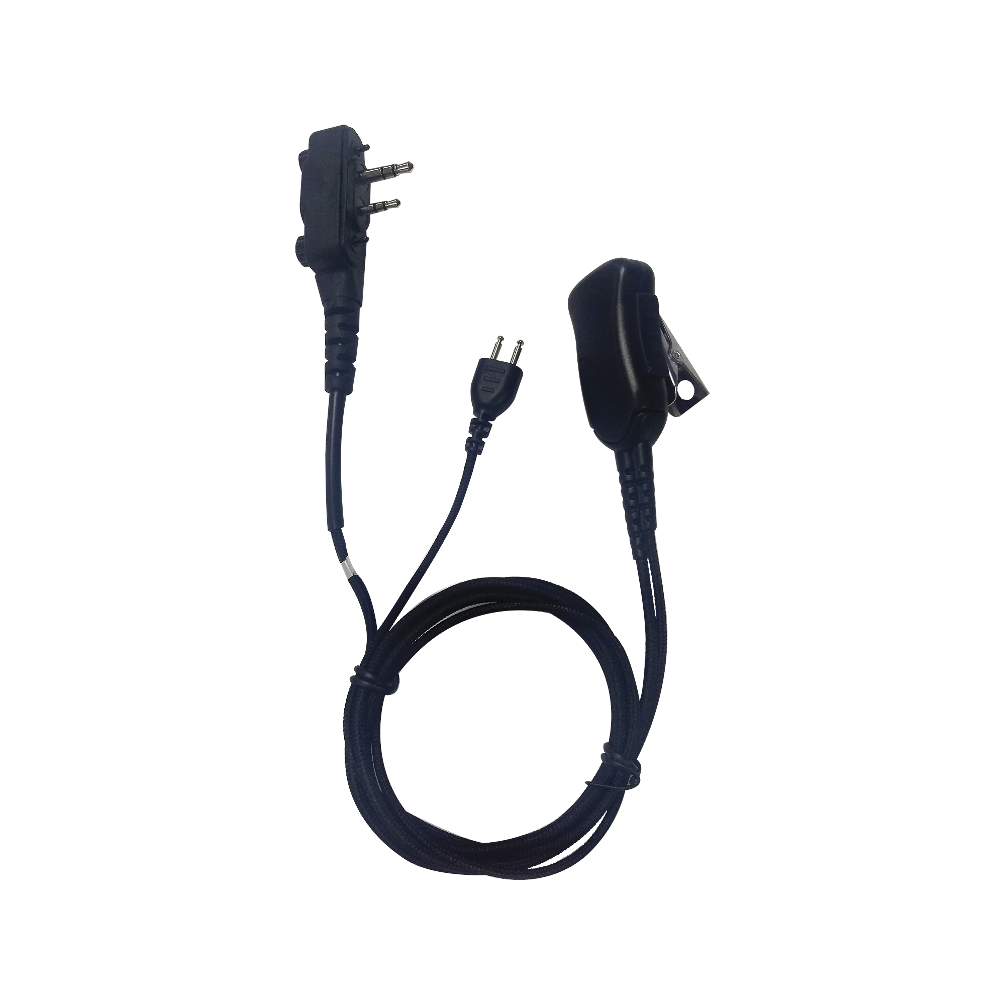 MICRÓFONO AUDÍFONO DE 1 CABLE DE FIBRA TRENZADA CON SISTEMA SNAP PARA RADIOS ICOM IC-F4003/4013/2000/4021/4031/4210/4230/IC-F14/3021/3013/3103/3003/1000/2000/S/T (CON TORNILLOS)-Accesorios para ICOM-PRYME-Bsai Seguridad & Controles