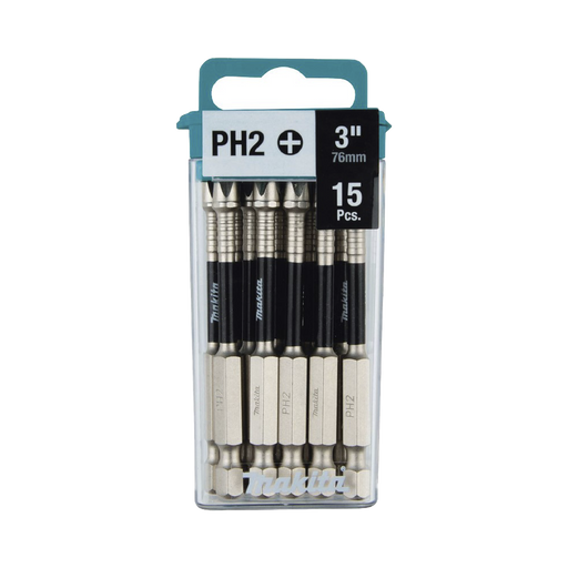 BROCA REFORZADA DE 3" PHILLIPS #2 IMPACT XPS®, PAQ. C/15 PIEZAS-Herramientas-MAKITA-T-05321-Bsai Seguridad & Controles