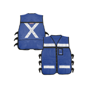 CHALECO REFLEJANTE CON 6 BOLSAS EXTERNAS / 6 BROCHES AJUSTABLES / TALLA EXTRA GRANDE.-Ferreteria-SURTEK-Bsai Seguridad & Controles