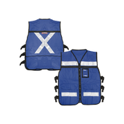 CHALECO REFLEJANTE CON 6 BOLSAS EXTERNAS / 6 BROCHES AJUSTABLES / TALLA GRANDE.-Ferreteria-SURTEK-Bsai Seguridad & Controles