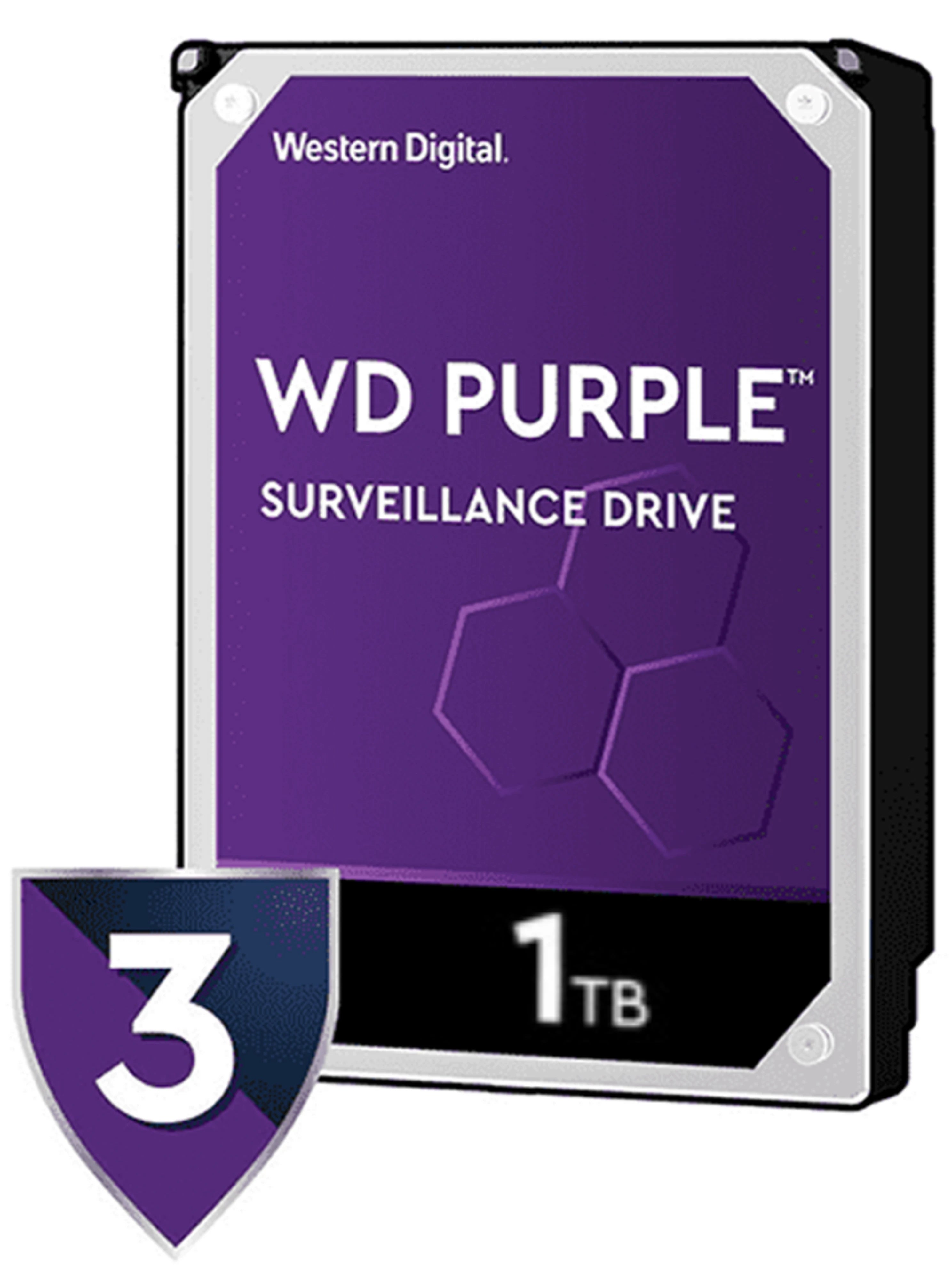 WESTERN WD10PURZ - DISCO DURO 1 TB / SERIE PURPLE / SATA 6 GBS / RECOMENDADO PARA VIDEOVIGILANCIA / TAMANO DE 3.5-Discos Duros-WESTERN DIGITAL-Bsai Seguridad & Controles