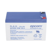 BATERÍA AGM/VRLA / 12 VCD / 9 AH / TAMAÑO ESTANDAR ( 151 X 101 X 65 MM)-Baterías-EPCOM POWERLINE-Bsai Seguridad & Controles