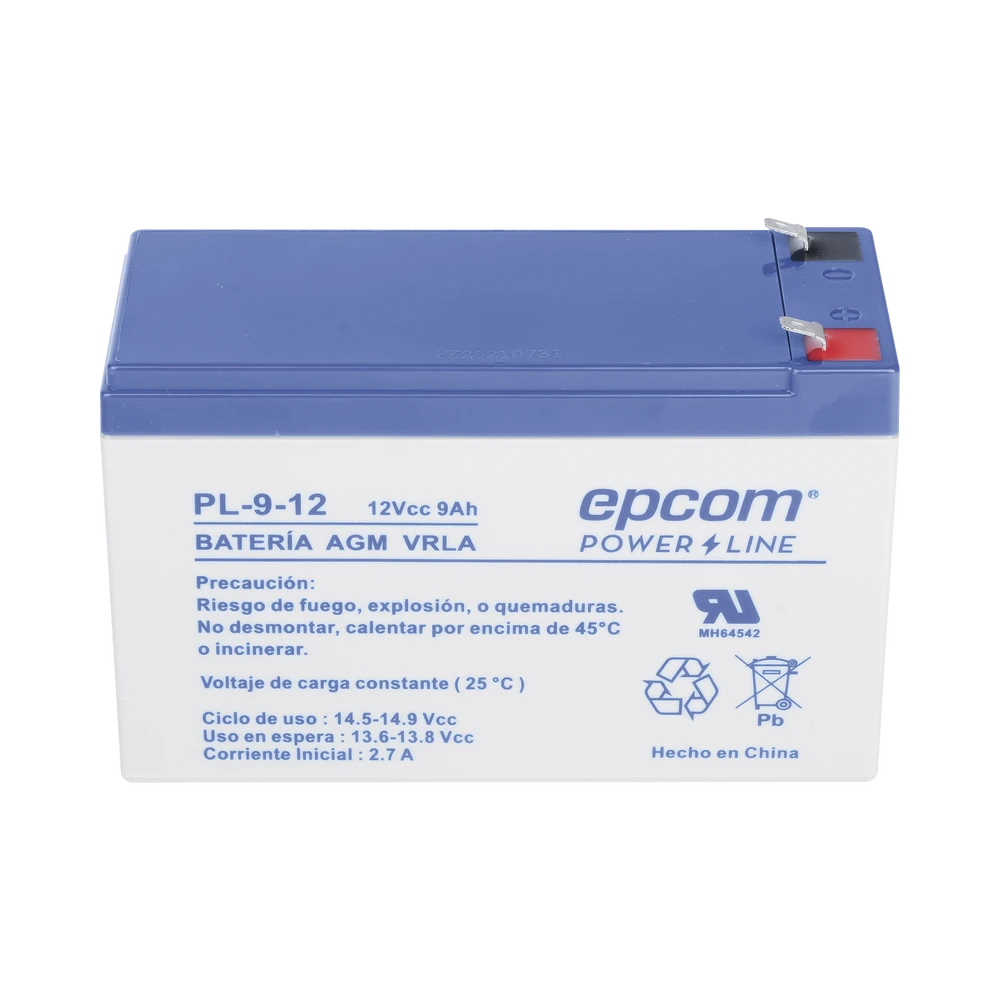 BATERÍA AGM/VRLA / 12 VCD / 9 AH / TAMAÑO ESTANDAR ( 151 X 101 X 65 MM)-Baterías-EPCOM POWERLINE-Bsai Seguridad & Controles