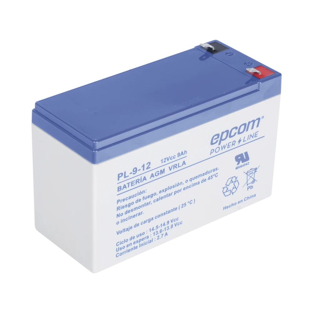 BATERÍA AGM/VRLA / 12 VCD / 9 AH / TAMAÑO ESTANDAR ( 151 X 101 X 65 MM)-Baterías-EPCOM POWERLINE-Bsai Seguridad & Controles