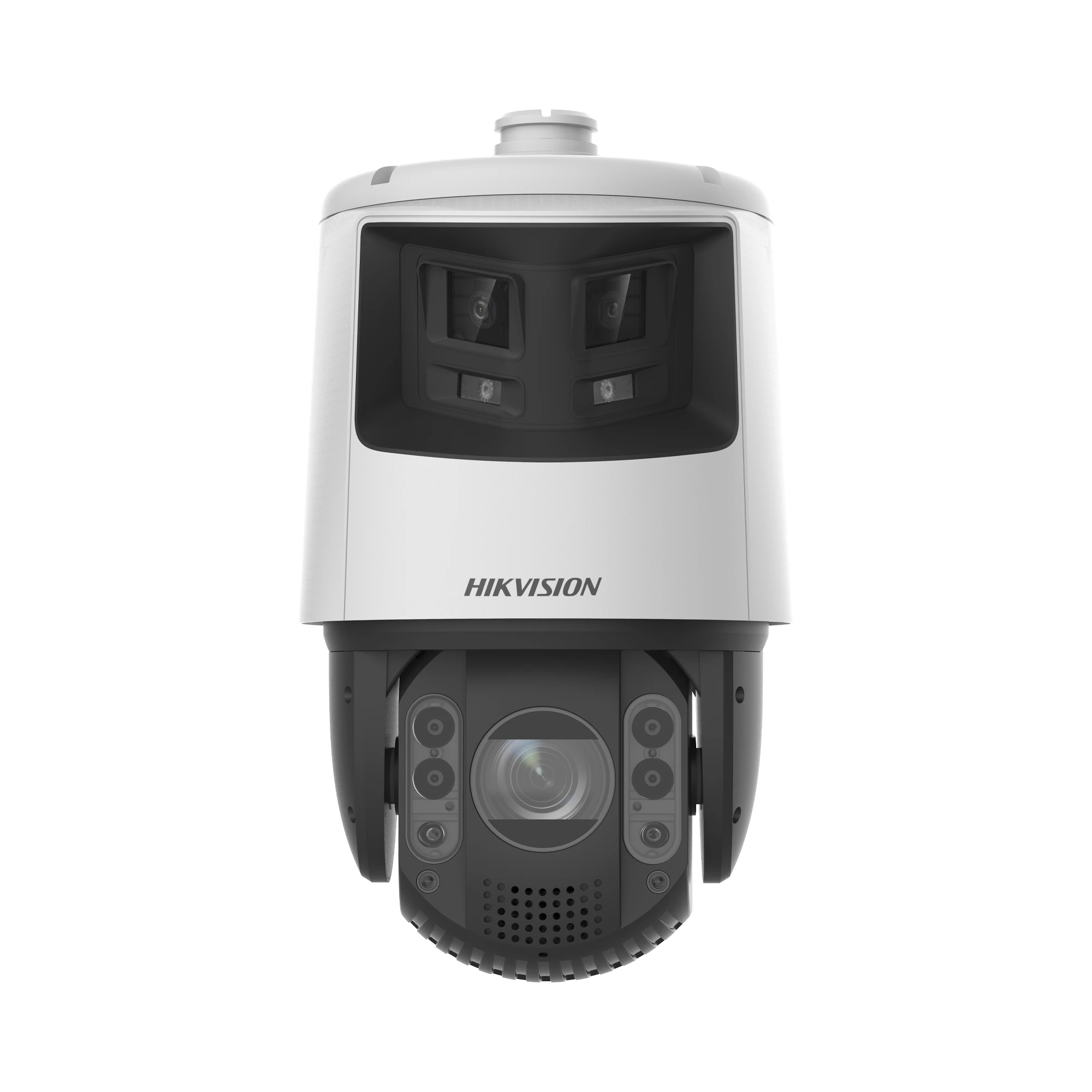 [TANDEMVU] PTZ IP 4 MEGAPIXEL CON CÁMARA PANORAMICA 6 MEGAPIXEL / 25X ZOOM / 200 MTS IR / 30 MTS LUZ BLANCA / ACUSENSE / IP66 / ALERTA AUDIBLE Y LUZ ESTROBOSCOPICA / AUTOSEGUIMIENTO / HI-POE / ALARMAS I/O / ULTRA BAJA ILUMINACIÓN / MICRO SD-Cámaras IP y NVRs-HIKVISION-Bsai Seguridad & Controles